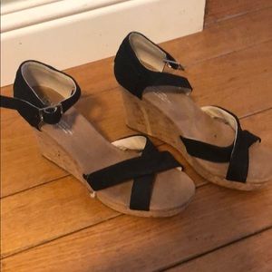 Toms sienna wedge - black size 9 - new!